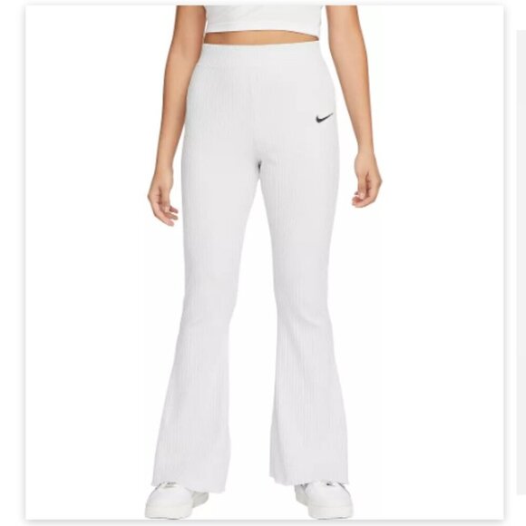Nike Sportswear High-Waisted Wide Leg Ribbed Women's Sweatpants Size 2XL - Picture 1 of 12
